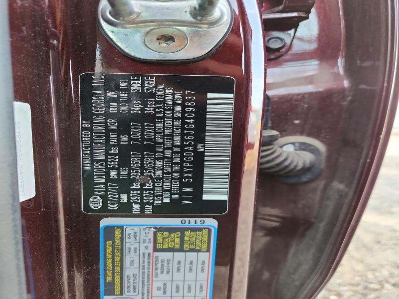 Aukcja sprzedaży 2018 Kia Sorento, vin: 5XYPGDA56JG409837, numer aukcji: 55757196