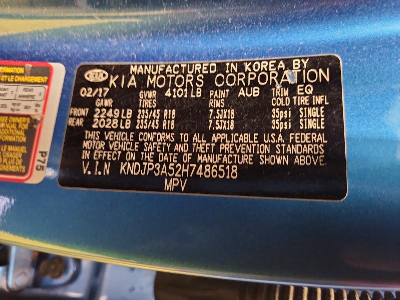 Aukcja sprzedaży 2017 Kia Soul, vin: KNDJP3A52H7486518, numer aukcji: 58552956