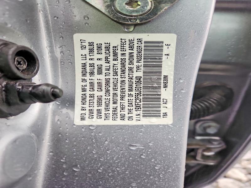 Aukcja sprzedaży 2018 Honda Civic, vin: 19XFC2F56JE010640, numer aukcji: 56240676