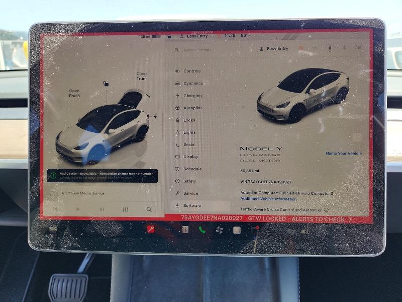 Aukcja sprzedaży 2022 Tesla Model Y, vin: 7SAYGDEE7NA020927, numer aukcji: 55934386