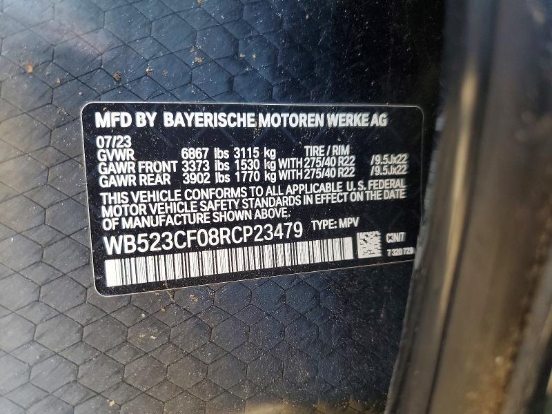 55408066 :رقم المزاد ، WB523CF08RCP23479 vin ، 2024 Bmw Ix مزاد بيع