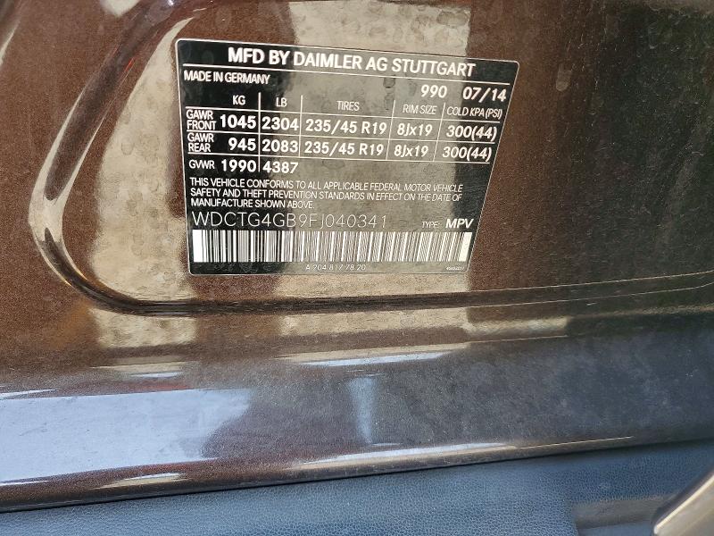 Продажа на аукционе авто 2015 Mercedes-benz Gla, vin: WDCTG4GB9FJ040341, номер лота: 55723736