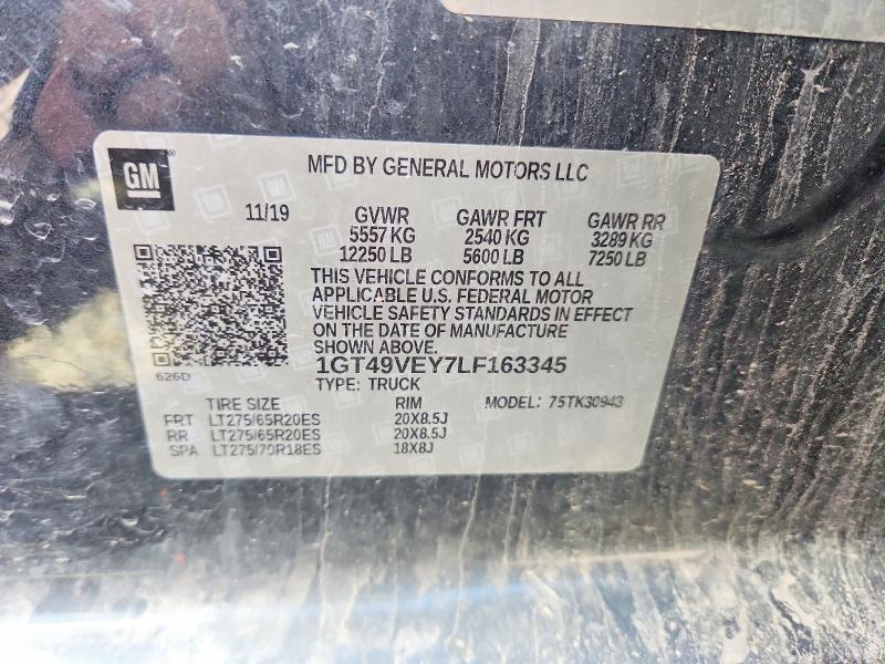 Продажа на аукционе авто 2020 Gmc Sierra, vin: 1GT49VEY7LF163345, номер лота: 56281686