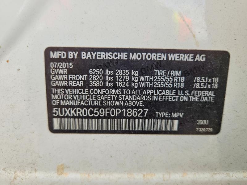 Aukcja sprzedaży 2015 Bmw X5, vin: 5UXKR0C59F0P18627, numer aukcji: 58301276