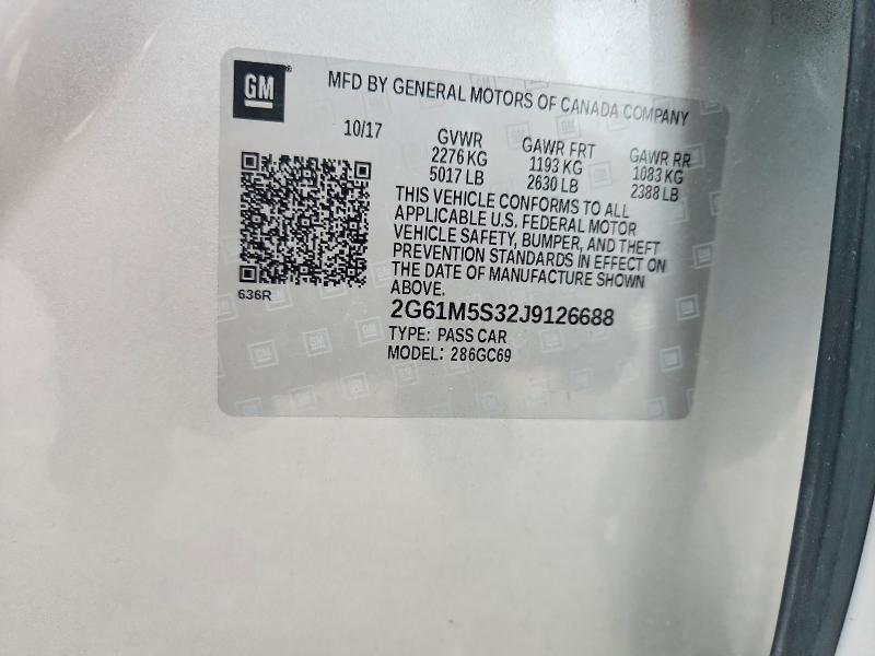Продажа на аукционе авто 2018 Cadillac Xts, vin: 2G61M5S32J9126688, номер лота: 58648456