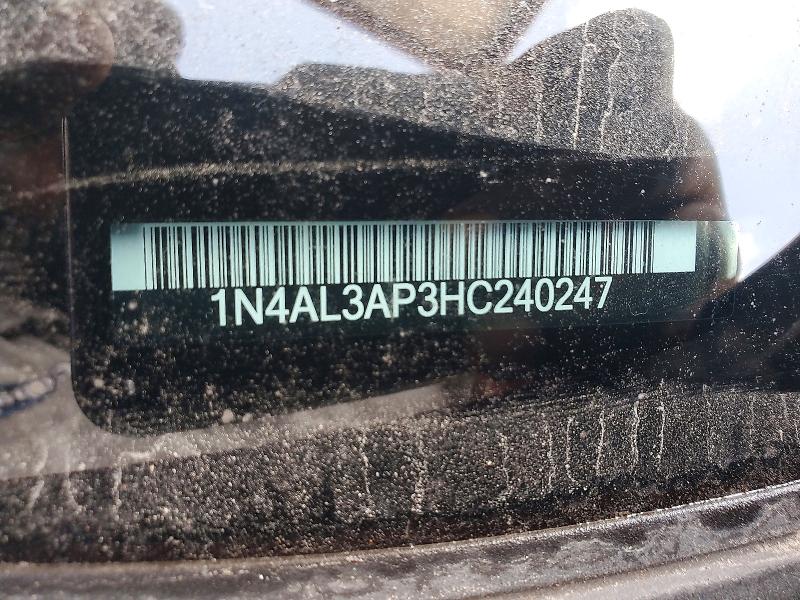 59000186 :رقم المزاد ، 1N4AL3AP3HC240247 vin ، 2017 Nissan Altima مزاد بيع