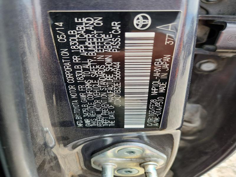Aukcja sprzedaży 2014 Toyota Prius C, vin: JTDKDTB32E1566944, numer aukcji: 56503766