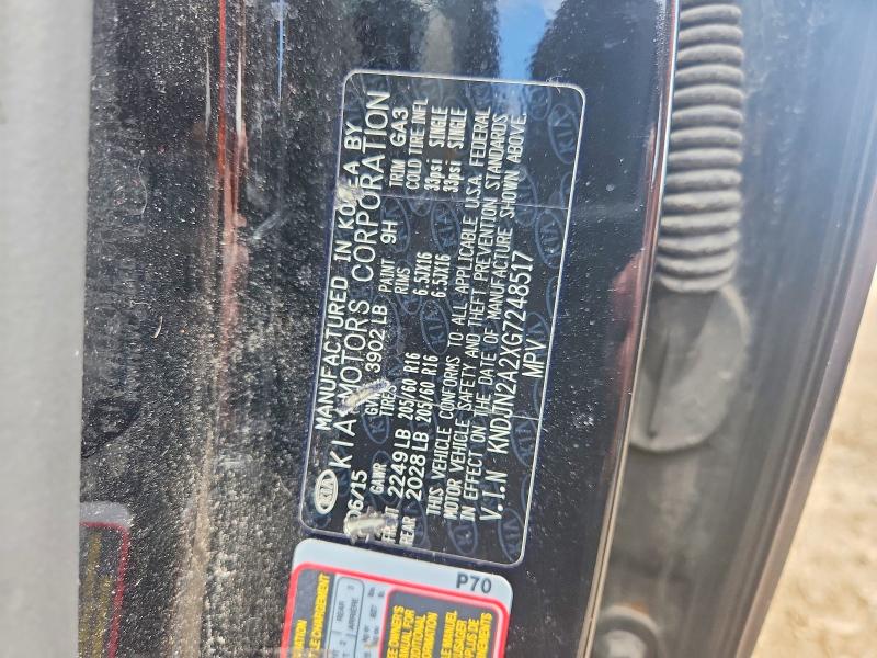 56614996 :رقم المزاد ، KNDJN2A2XG7248517 vin ، 2016 Kia Soul مزاد بيع