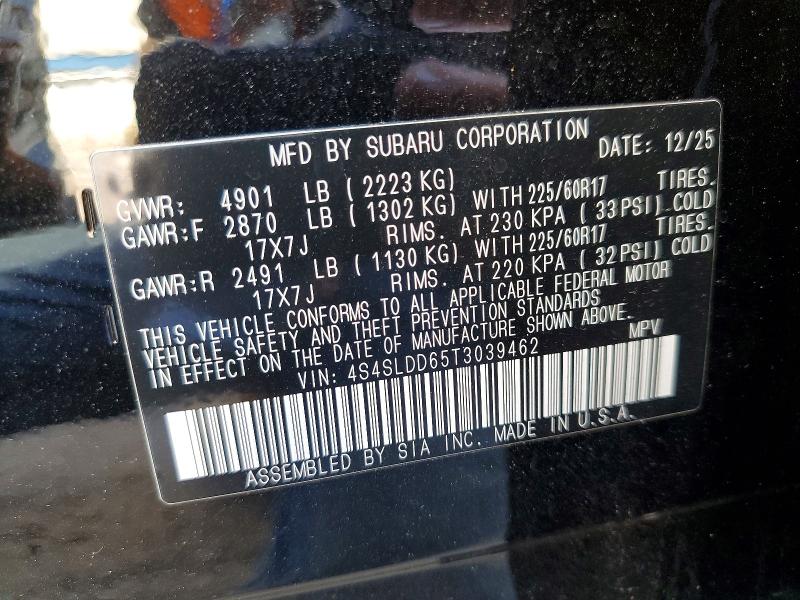 57550886 :رقم المزاد ، 4S4SLDD65T3039462 vin ، 2026 Subaru Forester مزاد بيع