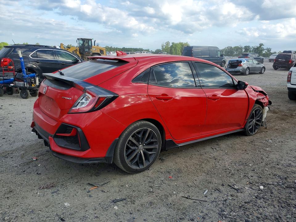 2021 Honda Civic მანქანა იყიდება აუქციონზე, vin: SHHFK7G43MU200222, აუქციონის ნომერი: 55864786