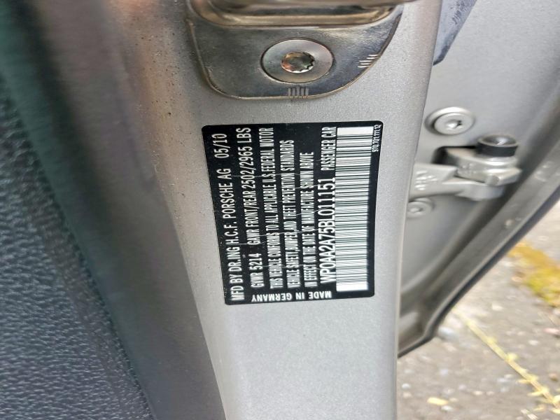 58802376 :رقم المزاد ، WP0AA2A75BL011151 vin ، 2011 Porsche Panamera مزاد بيع