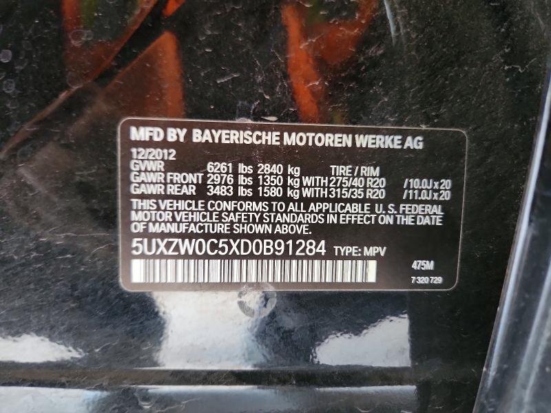 Aukcja sprzedaży 2013 Bmw X5, vin: 5UXZW0C5XD0B91284, numer aukcji: 59149236