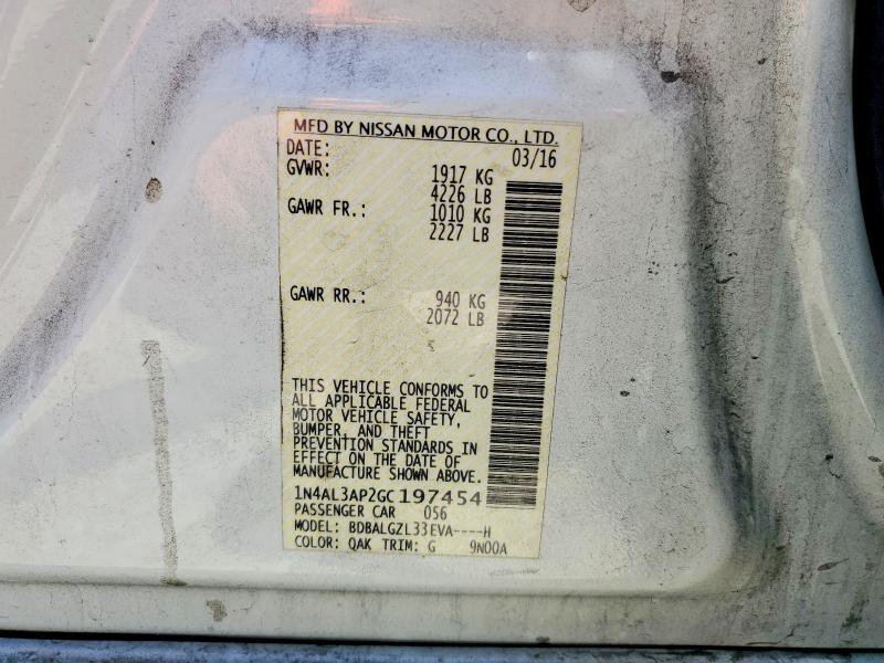 Aukcja sprzedaży 2016 Nissan Altima, vin: 1N4AL3AP2GC197454, numer aukcji: 55933916