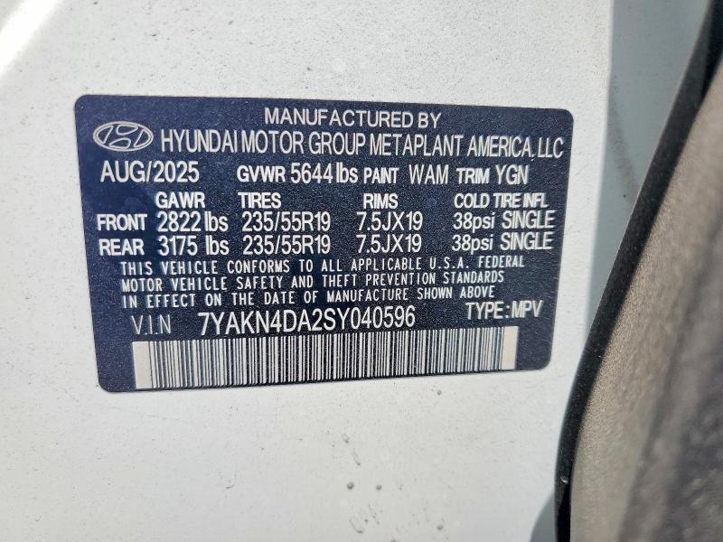 Продажа на аукционе авто 2025 Hyundai Ioniq 5, vin: 7YAKN4DA2SY040596, номер лота: 52696226