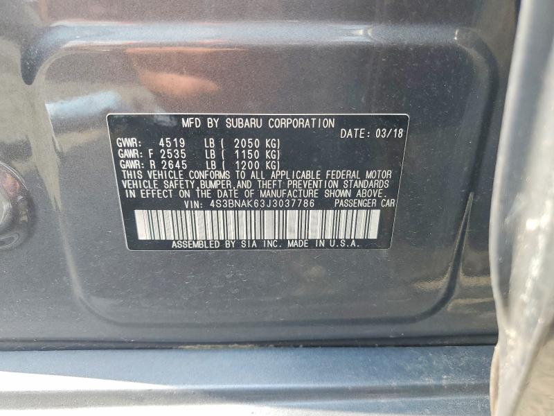 57056886 :رقم المزاد ، 4S3BNAK63J3037786 vin ، 2018 Subaru Legacy مزاد بيع