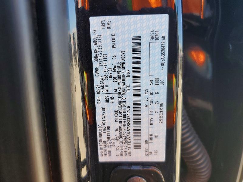 Продаж на аукціоні авто 2025 Ford F150, vin: 1FTEW3K87SKD71706, номер лоту: 55610076