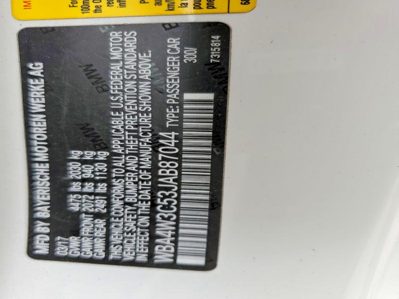 Aukcja sprzedaży 2018 Bmw 430i, vin: WBA4W3C53JAB87044, numer aukcji: 56016186