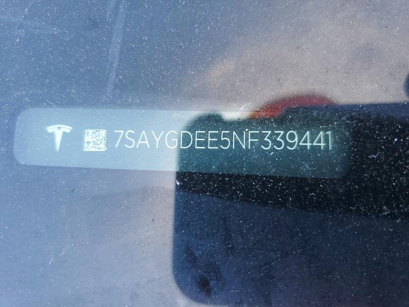 Продажа на аукционе авто 2022 Tesla Model Y, vin: 7SAYGDEE5NF339441, номер лота: 56224756