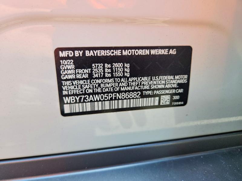 Aukcja sprzedaży 2023 Bmw I4, vin: WBY73AW05PFN86882, numer aukcji: 58201206