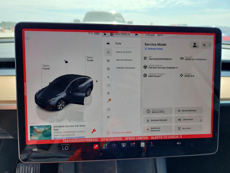 57586456 :رقم المزاد ، 7SAYGDED5PF958132 vin ، 2023 Tesla Model Y مزاد بيع