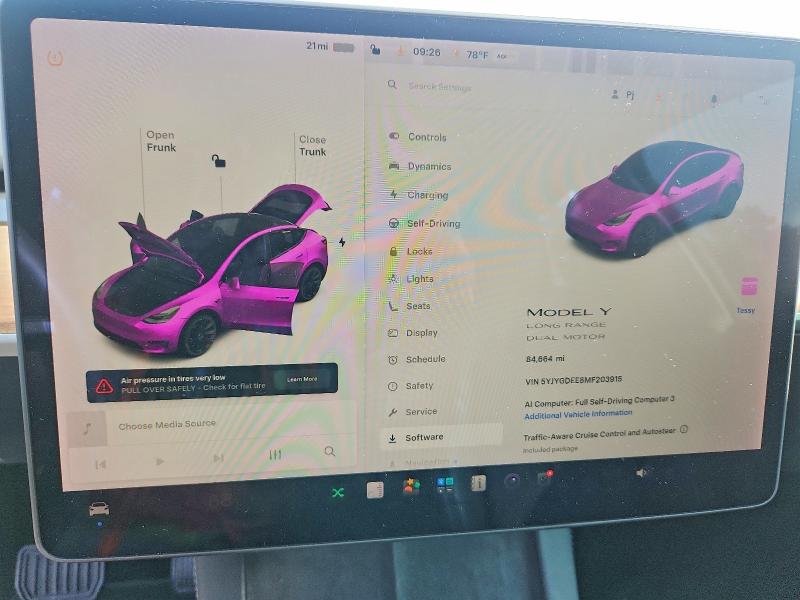 Продаж на аукціоні авто 2021 Tesla Model Y, vin: 5YJYGDEE8MF203915, номер лоту: 58780786