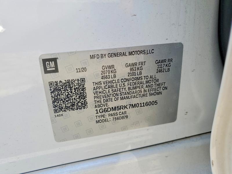 Продаж на аукціоні авто 2021 Cadillac Ct5, vin: 1G6DM5RK7M0116005, номер лоту: 58039236