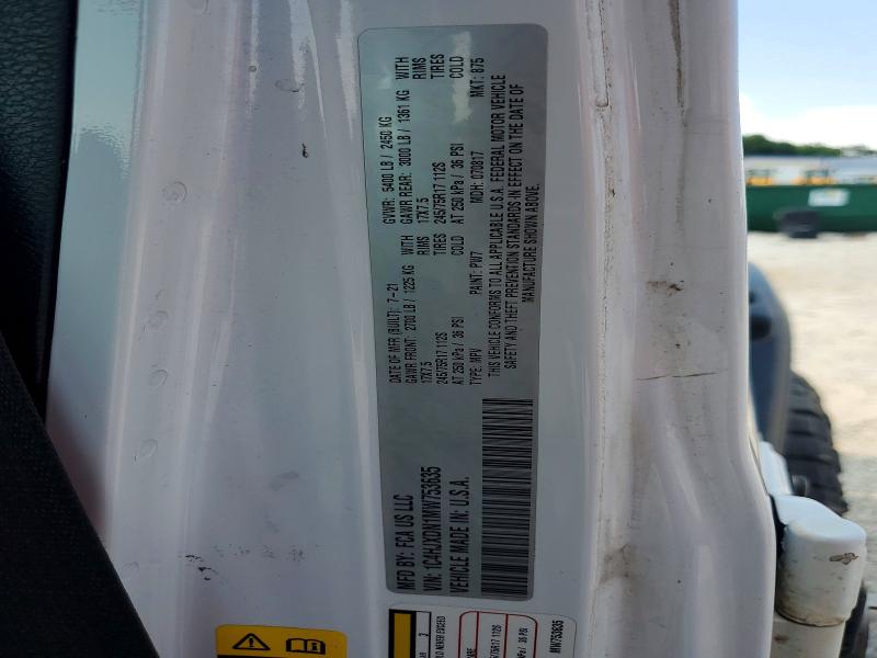 Продажа на аукционе авто 2021 Jeep Wrangler Unlimited, vin: 1C4HJXDN1MW753635, номер лота: 57364526