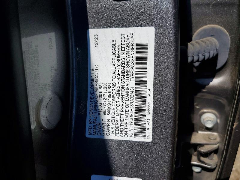 Aukcja sprzedaży 2024 Acura Integra, vin: 19UDE4H28RA021431, numer aukcji: 54830626