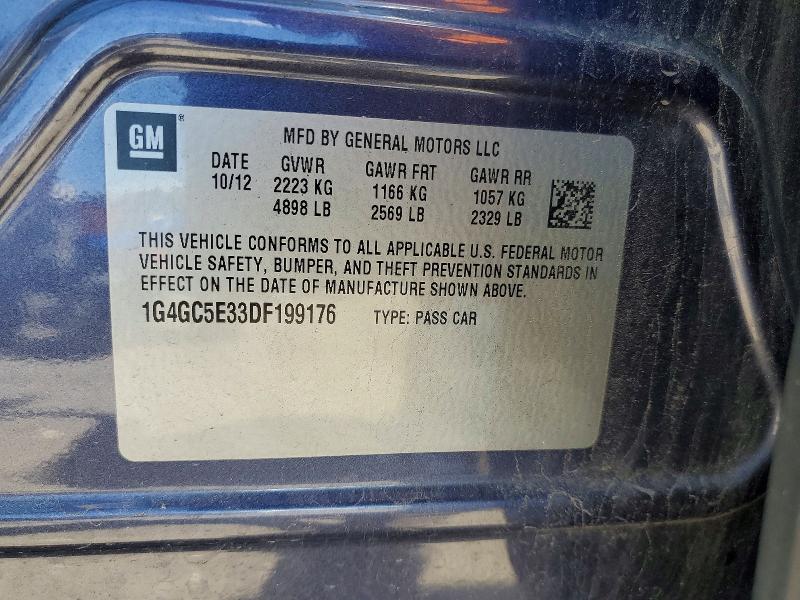 Продажа на аукционе авто 2013 Buick Lacrosse, vin: 1G4GC5E33DF199176, номер лота: 56888226