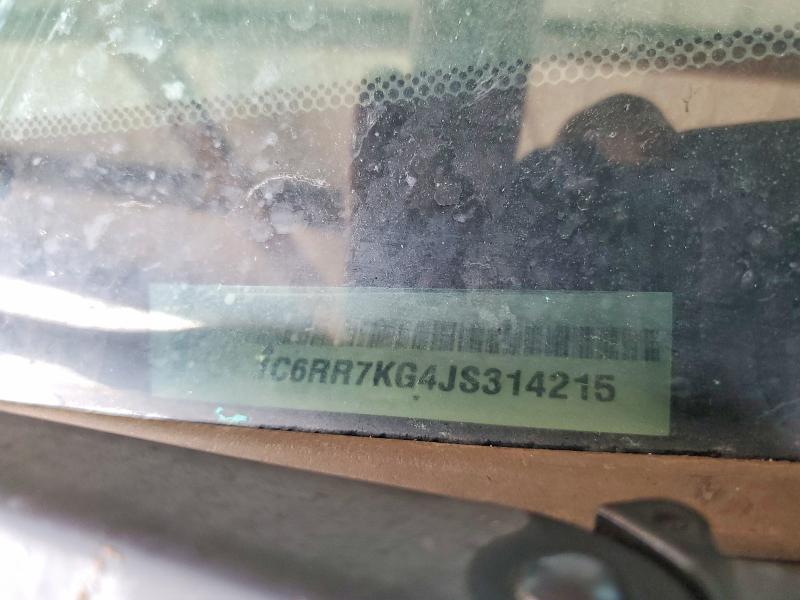 55157316 :رقم المزاد ، 1C6RR7KG4JS314215 vin ، 2018 Ram 1500 مزاد بيع