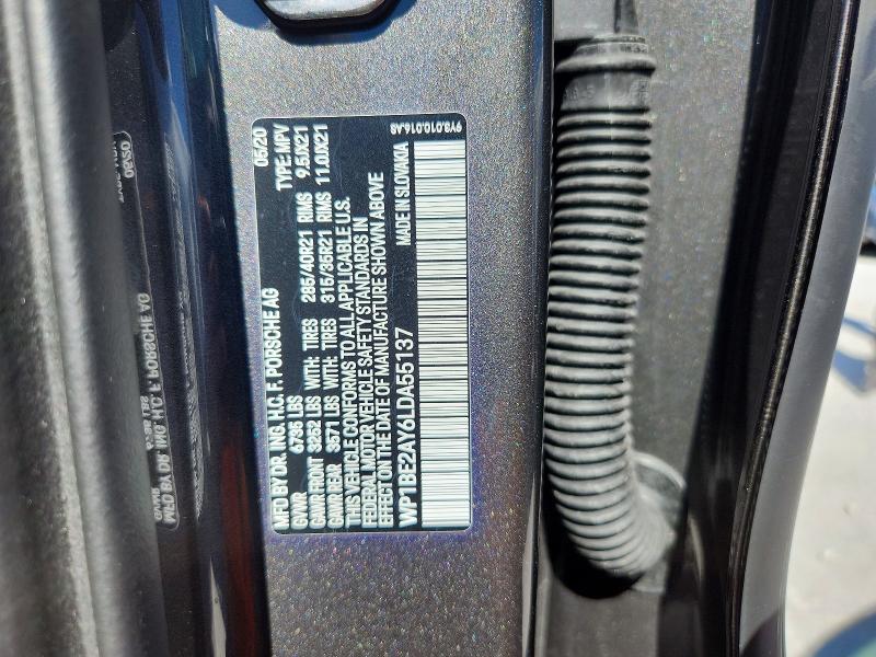 56062316 :رقم المزاد ، WP1BE2AY6LDA55137 vin ، 2020 Porsche Cayenne مزاد بيع