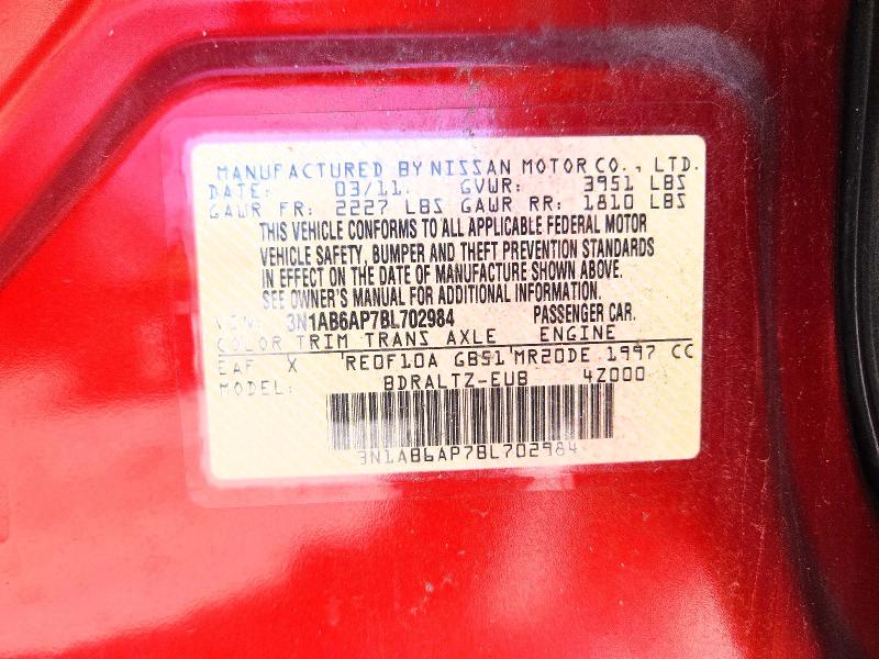58894806 :رقم المزاد ، 3N1AB6AP7BL702984 vin ، 2011 Nissan Sentra مزاد بيع
