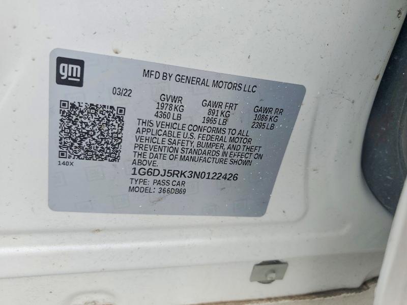 Продаж на аукціоні авто 2022 Cadillac Ct4, vin: 1G6DJ5RK3N0122426, номер лоту: 55475946