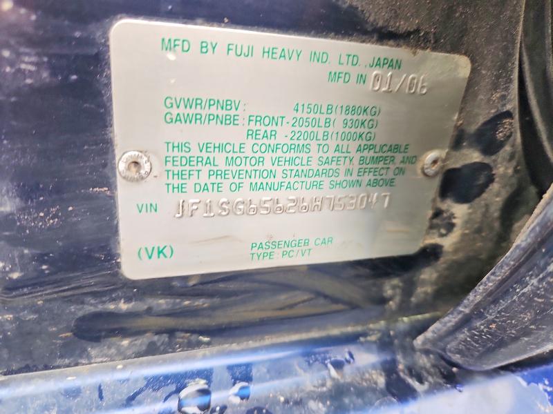 Aukcja sprzedaży 2006 Subaru Forester X 4d Suv, vin: JF1SG65626H753047, numer aukcji: 56981166