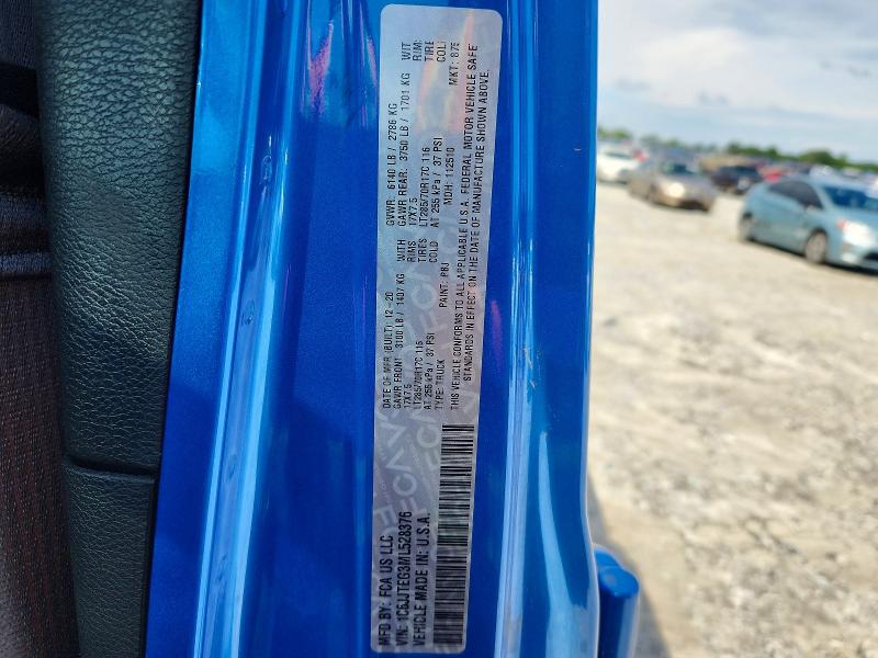 Aukcja sprzedaży 2021 Jeep Gladiator, vin: 1C6JJTEG3ML528376, numer aukcji: 57352756