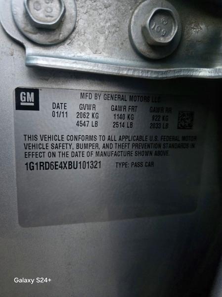 Aukcja sprzedaży 2011 Chevrolet Volt, vin: 1G1RD6E4XBU101321, numer aukcji: 56564386