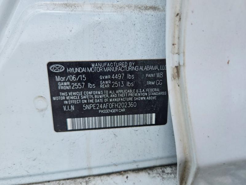 Aukcja sprzedaży 2015 Hyundai Sonata, vin: 5NPE24AF0FH202360, numer aukcji: 58284426