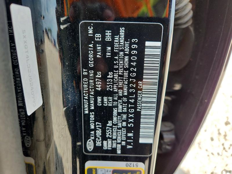 2018 Kia Optima მანქანა იყიდება აუქციონზე, vin: 5XXGT4L32JG240993, აუქციონის ნომერი: 55096006