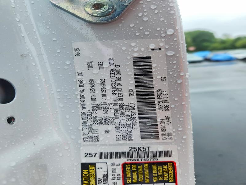 Продажа на аукционе авто 2025 Toyota Tundra, vin: 5TFMC5DB7SX110314, номер лота: 56370096