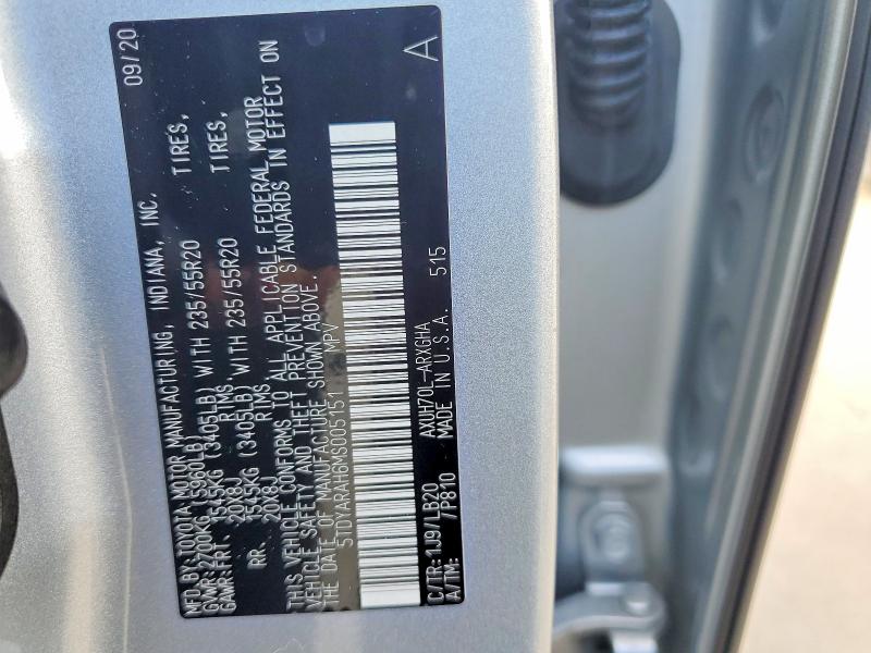 Продажа на аукционе авто 2021 Toyota Highlander Hybrid, vin: 5TDYARAH6MS005151, номер лота: 57834276
