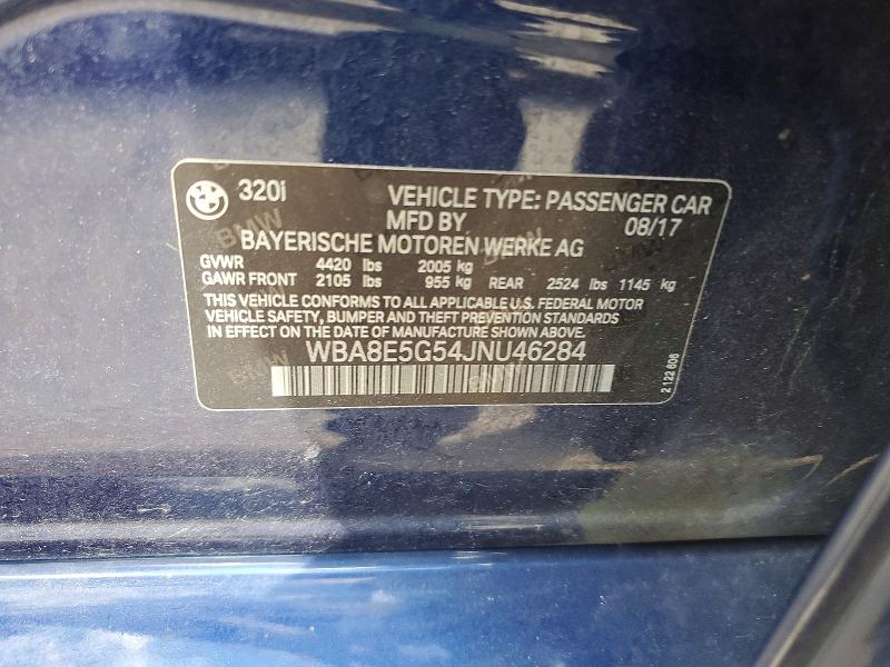 Aukcja sprzedaży 2018 Bmw 3 Series, vin: WBA8E5G54JNU46284, numer aukcji: 57926956