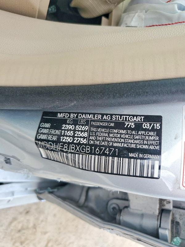Aukcja sprzedaży 2016 Mercedes-benz E, vin: WDDHF8JBXGB167471, numer aukcji: 58799676
