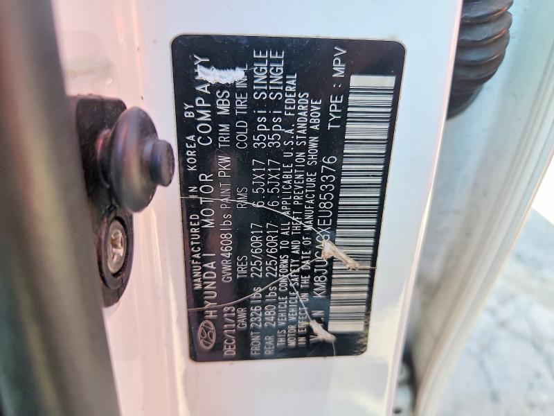 56257196 :رقم المزاد ، KM8JUCAGXEU853376 vin ، 2014 Hyundai Tucson مزاد بيع
