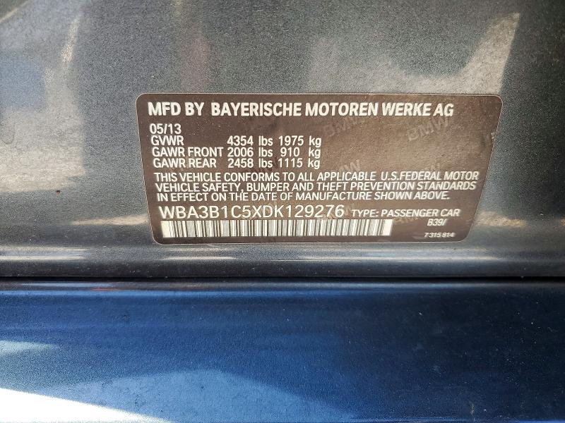 55945036 :رقم المزاد ، WBA3B1C5XDK129276 vin ، 2013 Bmw 320 مزاد بيع