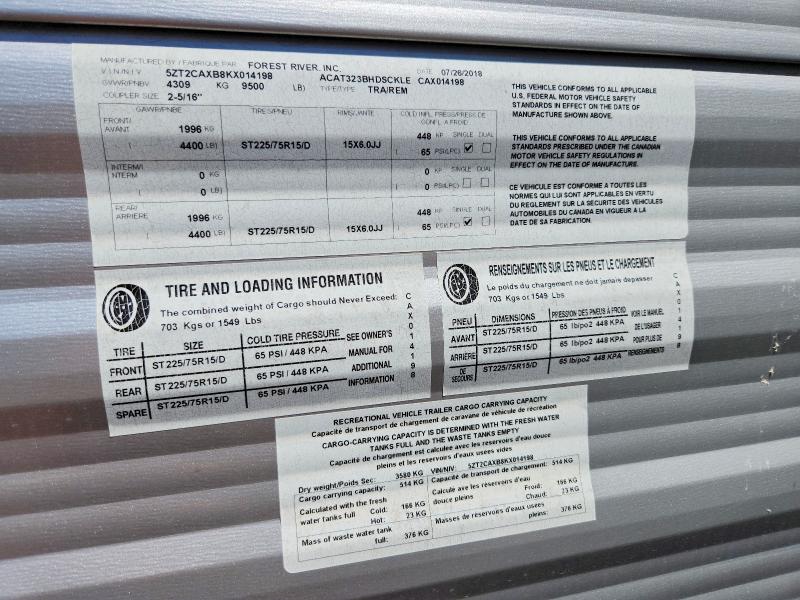 Продаж на аукціоні авто 2019 Coachman Recreational Vehicle (rv), vin: 5ZT2CAXB8KX014198, номер лоту: 56063896