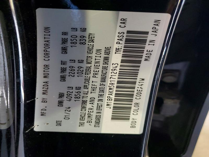 Продаж на аукціоні авто 2024 Mazda 3, vin: JM1BPAKM5R1712943, номер лоту: 57768916