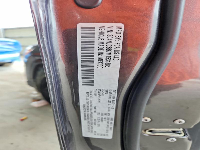 55717316 :رقم المزاد ، 3C4NJCBB7MT531885 vin ، 2021 Jeep Compass مزاد بيع