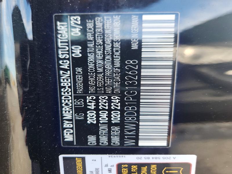 Продаж на аукціоні авто 2023 Mercedes-benz C, vin: W1KWJ8DB1PG132628, номер лоту: 56147256