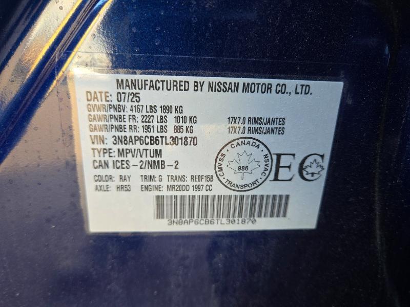 Продажа на аукционе авто 2026 Nissan Kicks, vin: 3N8AP6CB6TL301870, номер лота: 55243216