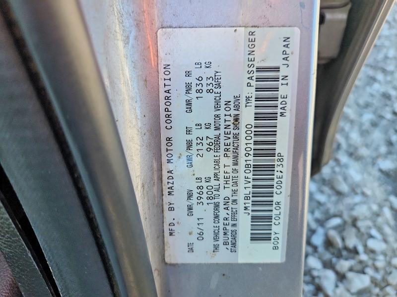 Aukcja sprzedaży 2011 Mazda 3, vin: JM1BL1VF0B1901000, numer aukcji: 55677066